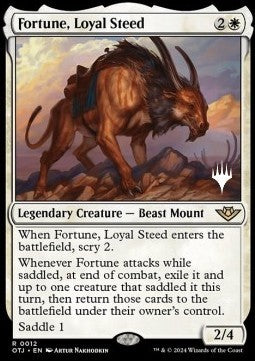 Fortune, Loyal Steed (V.2) - Outlaws of Thunder Junction: Promos (Rare) [POTJ-12]
