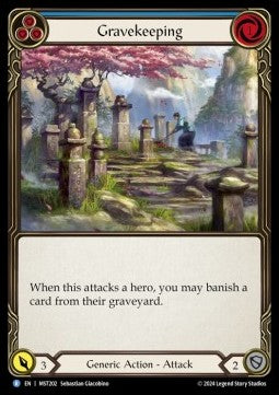 Gravekeeping (Blue) (Regular) - Part the Mistveil (Rare) [MST-202]