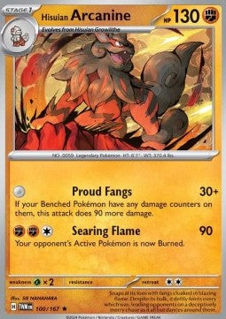 Hisuian Arcanine - Twilight Masquerade (Rare) [100]