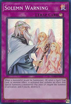 Solemn Warning (V.1 - Super Rare) - 25th Anniversary Rarity Collection II (Super Rare) [078]