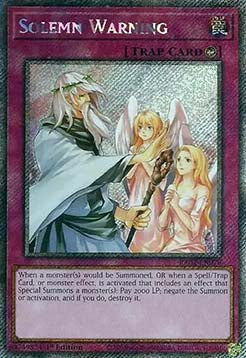 Solemn Warning (V.4 - Platinum Secret Rare) - 25th Anniversary Rarity Collection II (Platinum Secret Rare) [078]