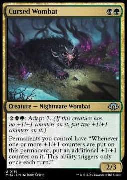 Cursed Wombat - Modern Horizons 3 (Uncommon) [181]