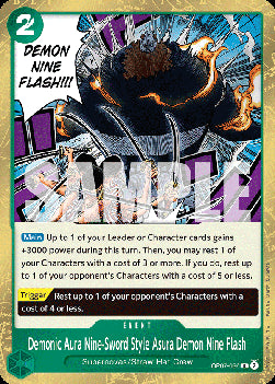 Demonic Aura Nine-Sword Style Asura Demon Nine Flash (OP07-036) - 500 Years into the Future (Rare) [036]
