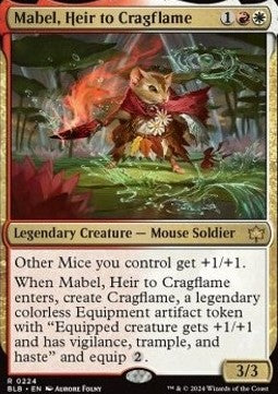 Mabel, Heir to Cragflame - Bloomburrow (Rare) [224]