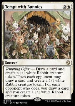 Tempt with Bunnies - Commander: Bloomburrow (Rare) [BLC-13]