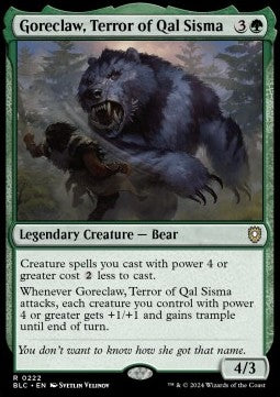 Goreclaw, Terror of Qal Sisma - Commander: Bloomburrow (Rare) [BLC-222]