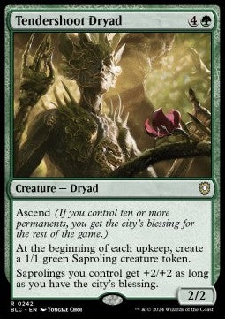 Tendershoot Dryad - Commander: Bloomburrow (Rare) [BLC-242]