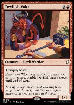 Devilish Valet - Commander: Bloomburrow (Rare) [BLC-195]