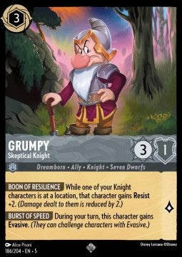 Grumpy - Skeptical Knight - Shimmering Skies (Super Rare) [186]