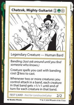 Chatzuk, Mighty Guitarist - Mystery Booster 2: Playtest Cards (Special)