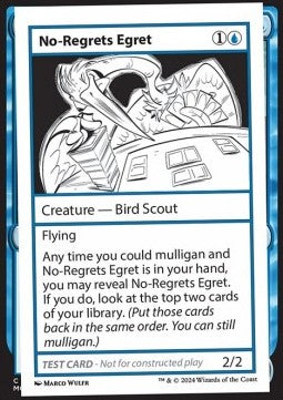 No-Regrets Egret - Mystery Booster 2: Playtest Cards (Special)