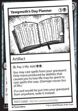 Yawgmoth's Day Planner - Mystery Booster 2: Playtest Cards (Special)