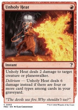 Unholy Heat - Mystery Booster 2 (Common) [MB2-63]