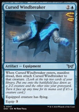 Cursed Windbreaker - Duskmourn: House of Horror (Uncommon) [47]