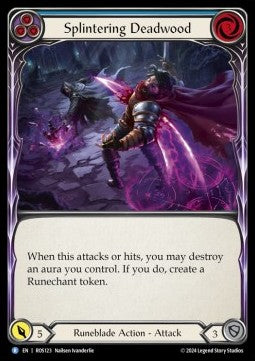 Splintering Deadwood (Blue) (Rainbow Foil) - Rosetta (Rare) [ROS-123]