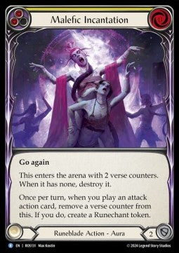 Malefic Incantation (Yellow) (Regular) - Rosetta (Rare) [ROS-131]