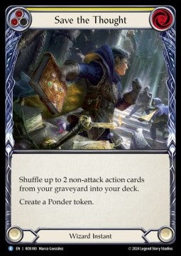 Save the Thought (Yellow) (Rainbow Foil) - Rosetta (Rare) [ROS-180]
