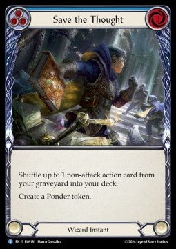 Save the Thought (Blue) (Rainbow Foil) - Rosetta (Rare) [ROS-181]