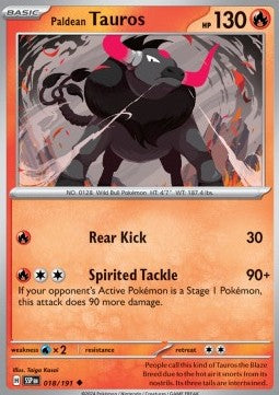 Paldean Tauros - Surging Sparks (Uncommon) [018]