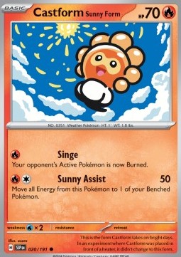 Castform Sunny Form - Surging Sparks (Common) [020]