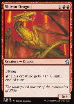 Shivan Dragon - Magic: The Gathering Foundations (Uncommon) [206]