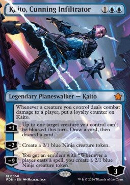 Kaito, Cunning Infiltrator (V.1) - Magic: The Gathering Foundations: Extras (Mythic) [XFDN-358]
