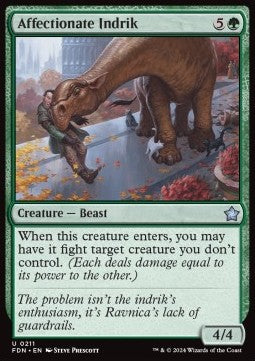 Affectionate Indrik - Magic: The Gathering Foundations (Uncommon) [211]