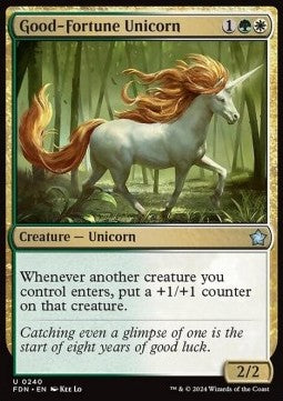 Good-Fortune Unicorn - Magic: The Gathering Foundations (Uncommon) [240]