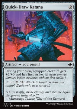 Quick-Draw Katana - Magic: The Gathering Foundations (Common) [130]