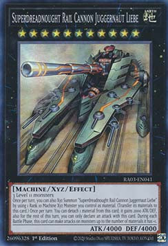 Superdreadnought Rail Cannon Juggernaut Liebe (V.1 - Super Rare) - Quarter Century Bonanza (Super Rare) [041]