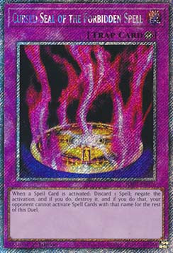 Cursed Seal of the Forbidden Spell (V.4 - Platinum Secret Rare) - Quarter Century Bonanza (Platinum Secret Rare) [076]