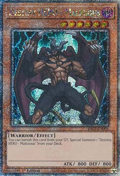 Destiny HERO - Malicious (V.5 - Quarter Century Secret Rare) - Quarter Century Bonanza (Quarter Century Secret Rare) [001]