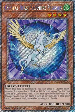 Crystal Beast Sapphire Pegasus (V.1 - Platinum Secret Rare) - Quarter Century Bonanza (Platinum Secret Rare) [179]