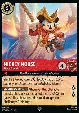Mickey Mouse - Pirate Captain - Azurite Sea (Super Rare) [103]