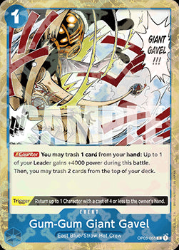 Gum-Gum Giant Gavel (OP03-055) (V.2) - The Best (Common) [OP03-055]