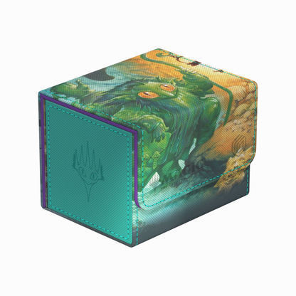 Ultimate Guard Deck Box Sidewinder 100+ Xenoskin mit Lorwyn Eclipsed Natur-Artwork in Grün und Türkis, Deckbox für MTG