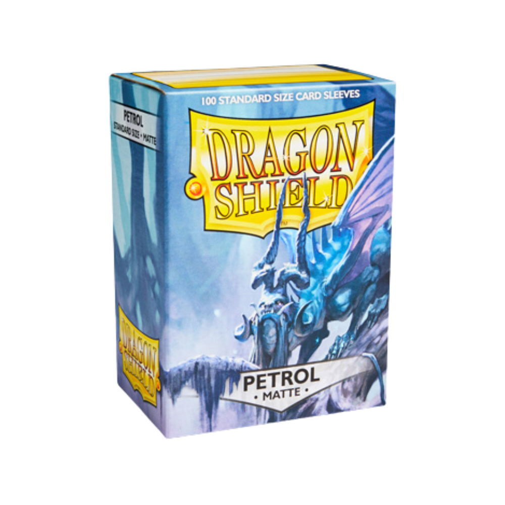 Dragon Shield Jet Matte Sleeves – 100 Kartenhüllen in Standardgröße, petrol, strukturierte Oberfläche für optimalen Halt beim Spielen.