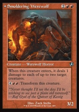Smoldering Werewolf / Erupting Dreadwolf - Innistrad Remastered: Extras (Uncommon) [XINR-465]