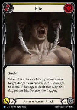 Bite (Yellow) (Rainbow Foil) - The Hunted (Rare) [HNT-018]