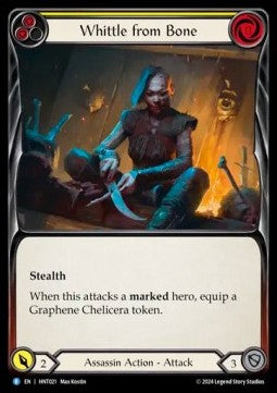 Whittle from Bone (Yellow) (Rainbow Foil) - The Hunted (Rare) [HNT-021]