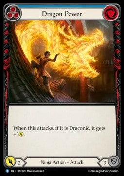Dragon Power (Blue) (Rainbow Foil) - The Hunted (Rare) [HNT-079]