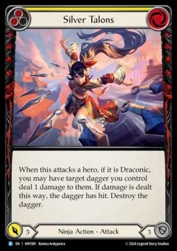 Silver Talons (Yellow) (Rainbow Foil) - The Hunted (Rare) [HNT-081]