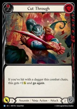Cut Through (Red) (Rainbow Foil) - The Hunted (Rare) [HNT-176]