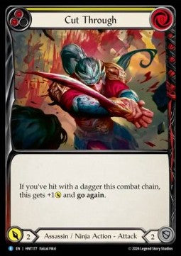 Cut Through (Yellow) (Rainbow Foil) - The Hunted (Rare) [HNT-177]