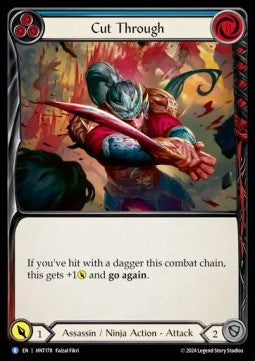 Cut Through (Blue) (Rainbow Foil) - The Hunted (Rare) [HNT-178]