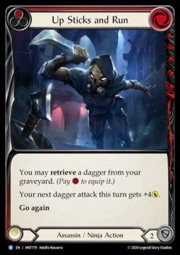 Up Sticks and Run (Red) (Rainbow Foil) - The Hunted (Rare) [HNT-179]