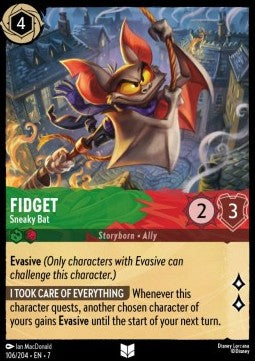 Fidget - Sneaky Bat - Archazia's Island (Uncommon) [7ARI-106]