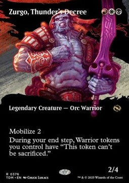 Zurgo, Thunder's Decree - Tarkir: Dragonstorm: Extras (Rare) [XTDM-376]