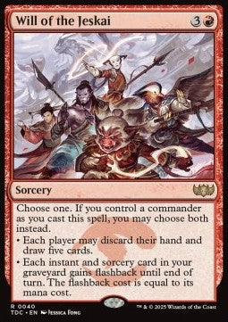 Will of the Jeskai - Commander: Tarkir: Dragonstorm (Rare) [TDC-40]