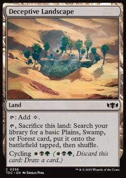 Deceptive Landscape - Commander: Tarkir: Dragonstorm (Common) [TDC-356]